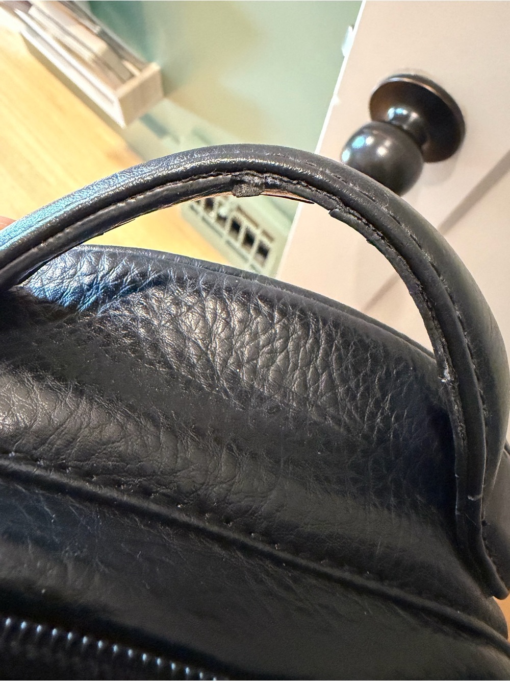 MATT & NAT Mini Leather Backpack - Black and rose gold - Picture 4 of 5
